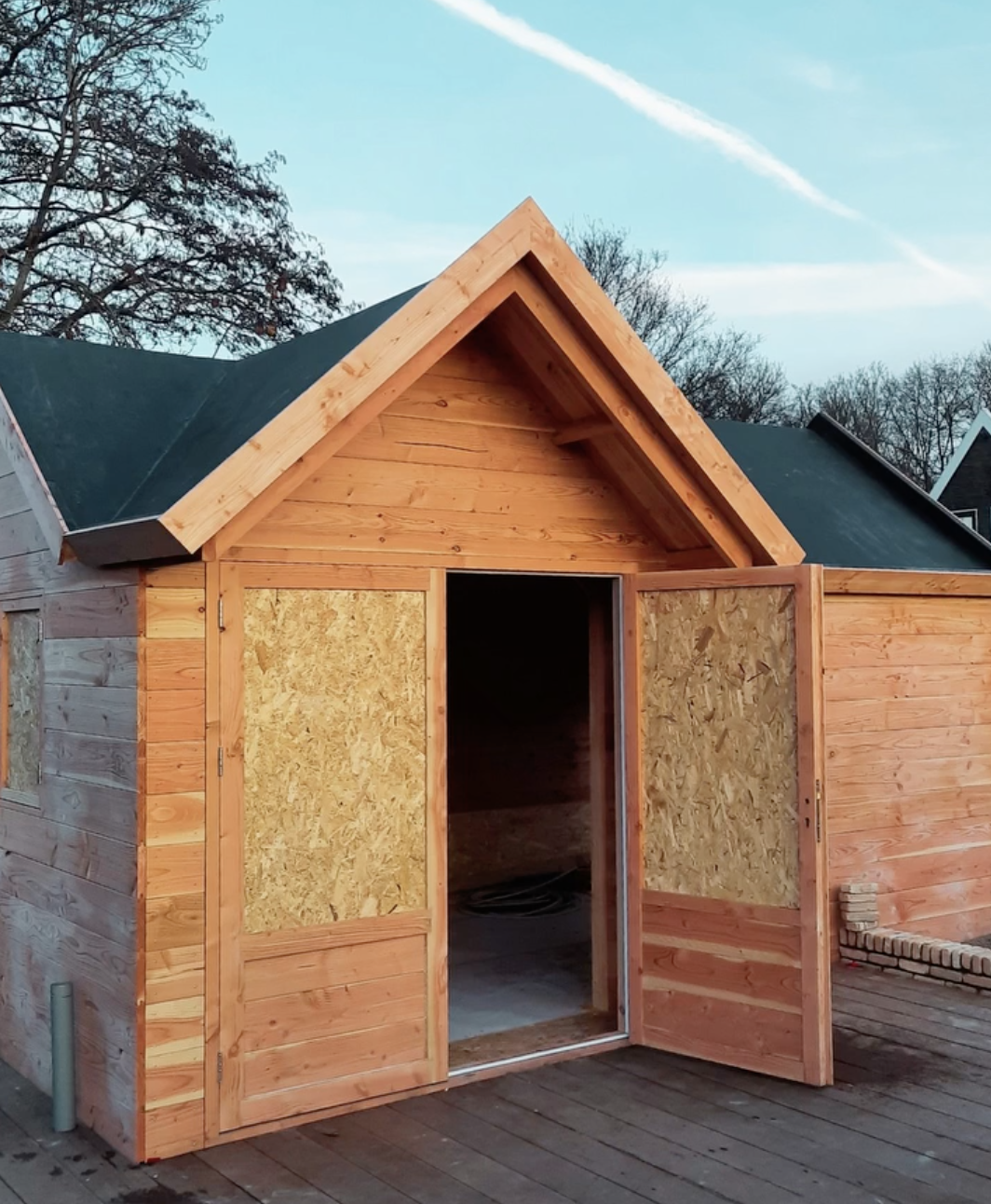 Schuur met sedum dak